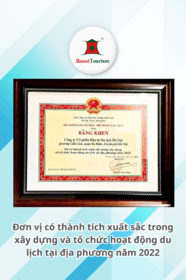 Đơn vị có thành tích xuất sắc trong xây dựng và tổ chức hoạt động du lịch tại địa phương năm 2022