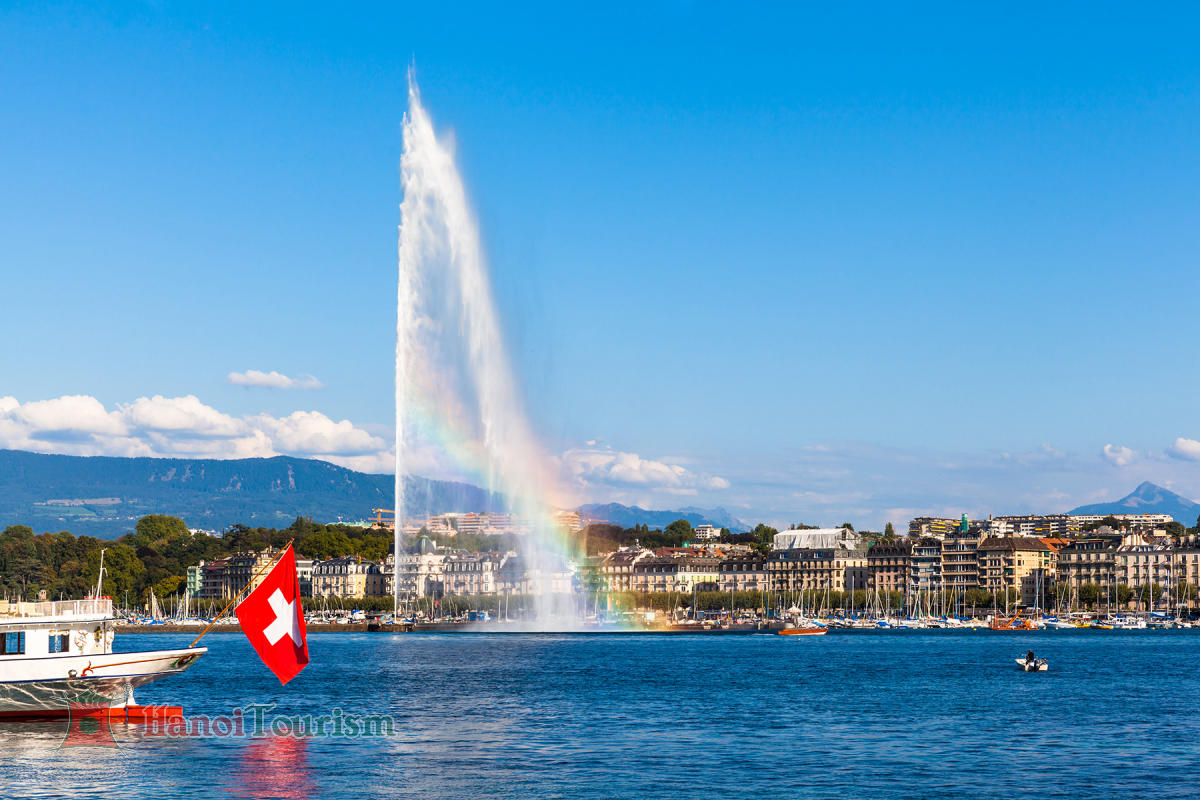 Đài phun nước Jet d’Eau – Geneva- Thụy Sĩ