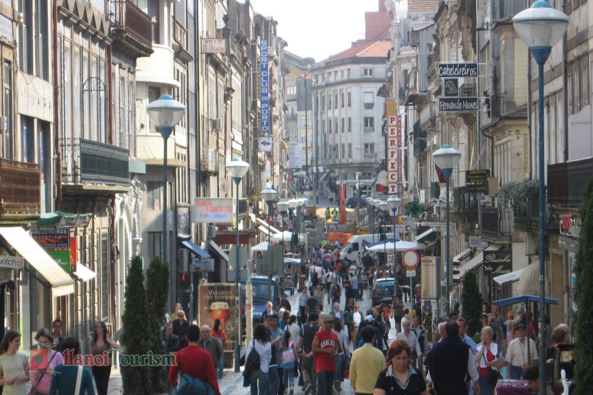 Phố đi bộ Rua de Santa Catarina – Porto- Bồ Đào Nha