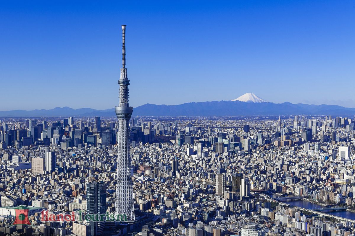 Tháp truyền hình Tokyo Skytree - Nhật Bản - Mùa hè